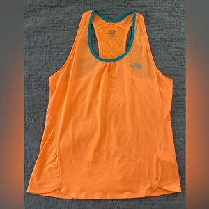 The North Face Flight Series Flash Dry Orange Teal Racerback Tank Top Large